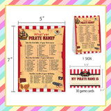 What'S Your Pirate Name For Baby Shower Game, Birthday Party Decoration, Pack 1 Sign And 30 Name Stickers, Baby Shower Games, Gender Neutral Party Supplies(Mzg14)