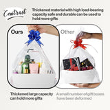 Baskets For Gifts Empty - Gift Baskets Empty To Fill Kit - White Basket Cardboard To Fill Bulk 5 Pack For Holiday, Birthday, Christmas, Valentines Day And Any Occasion