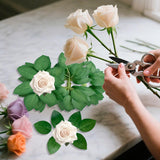 100 Pcs Artificial Green Leaves For Decoration, Rose Leaves,Plastic Bulk Fake Green Leaves, Faux Greenery Leaves Decor For Centerpieces, Diy Bouquets, Wedding Party Birthday Decorations