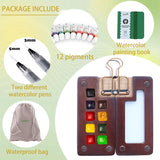 Tobios Watercolor Set Tobios Mini Watercolor Paint Set Travel Watercolor Sets Mini Paint Pad Pocket Artist Watercolour Travel Sets Pocket Watercolour Kit Portable Paint Palette