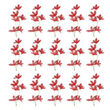 Orchids Fake Flowers, 15 Pcs Artificial Flower Arrangement Hairpin Headdress Wreath For Floating Candles Vase Home Wedding Centerpiece Decorations, Red