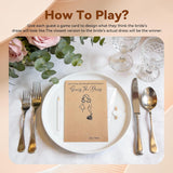 30 Sets Guess The Dress Bridal Shower Games For Guests Include Wedding Game Cards Water Soluble Pencils Pearl Gem Stickers Clips, Fun Wedding Decorations Party Ideas Supplies