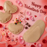 100 Pcs Valentine'S Day Heart Shaped Bags Valentines Diy Small Heart Candy Kraft Paper Bag For Food Treat Storage Valentines Gift Packaging Jewelry Bracelet Sample For Small Business