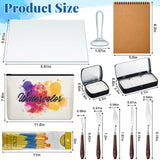 30 Pcs Watercolor Paint Muller Making Tools Set With Glass Muller Paint Watercolor Slab Painting Knives Painting Brushes Palette Tin Cases For Diy Art Oil Acrylic Kit