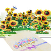 Sunflowers Pop Up Card, Paper Flower Greeting Cards, 3D Pop Up Card For Mother'S Day, Birthday, Anniversary, Get Well Soon, Includes Envelope.