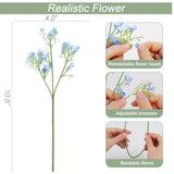 30 Pcs Baby'S Breath Artificial Flowers - Blue Small Babys Breath Flowers - Real Touch Fake Gypsophila Bouquets For Wedding Decor, Party Arrangements, Home Decoration, Diy Crafts
