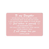 To My Daughter Gifts Wallet & Card From Dad, I Love You Daughter - Wedding Day, Valentine'S Day & Birthday