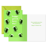 Hallmark Shoebox Pack of Funny St. Patricks Day Cards, Green Beer (6 Cards and Envelopes)