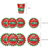 Christmas Vacation Decorations Set Serves 16, Christ Mas Holiday Plates Cups, National Christmas Party Decorations, Xmas Vacation Party Decorations, Bdtz Funny Holiday Supplies