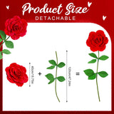 2 Pcs 4.6 Ft Valentine Giant Red Rose For Decorations Huge Artificial Flower Jumbo Rose Prop For Valentine Wedding Home Decor Anniversary Birthday Background Shop Window Display Photography