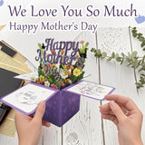 Mother'S Day 3D Pop-Up Card, Happy Mother'S Day 3D Flower Pop-Up Card, Card With Envelope, Holiday Gift For Mothers