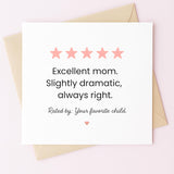 -Funny Family Birthday Cards "Excellent" Personality Series - Humorous Greeting Cards For Aunt Uncle Mom Dad Sister | Premium 300Gsm Cardstock 5.7X5.7 Inch Square | With Envelope | Perfect For Family Appreciation (Mom)