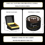 All-Natural Football Candle – Eucalyptus Scent | Hand-Poured In The Usa | Beeswax & Soy Wax | Essential Oils | 100% Beeswax Wick | Premium Gift Box | Candle Gifts For Men & Women
