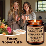 Candle, Sobriety Gifts For Women Men, 1 Year Sober Gifts For Men Women, Funny Sobriety Presents Ideas, 2 3 4 5 10 Years Sober Anniversary Celebration, Recovery Aa Presents For Him Her