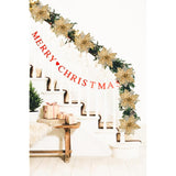 6Pcs Poinsettias Christmas Tree Flowers 9.8'' Artificial Christmas Floral Picks And Sprays Large Gold Silk Flowers With Stems For Xmas Home Vase Table Centerpiece Garland Decor