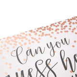 Bridal Shower Games Guess How Many Kisses Challenge - 11 X 8.5 In Sign & 60 Cards, Pink Polka Dots - Engagement Games