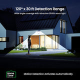 Security 2 Packs Solar Flood Lights Outdoor Motion Sensor 120 Degrees Wide Angle, Waterproof Powered For Garden Yard Pathway, 3500K Warm White 1000 Lumens, Adjustable Triple Head No Wiring