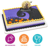 Decoset® Disney Tim Burton'S The Nightmare Before Christmas Cake Topper, 2-Piece Decoration Set Featuring Jack Skellington & Sally And Glow In The Dark Moon