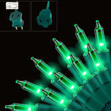 63.8Ft Green Wire Green String Lights, 300 Count (150L*2Pcs) Incandescent Christmas Lights