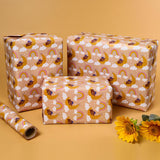 Bear Wrapping Paper 17 Inch X 60 Ft Per Roll For Girls And Boys, Good Night Cute Little Brown Bear Happy Birthday Gift Wrap Paper Roll, Suitable For Birthdays, Parties, Baby Showers