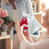 Gifts For Women Preserved Rose Forever Flower In Glass Angel Figurine Fresh Flowers For Delivery Mothers Day Birthday Gifts For Mom Grandma Wife Sister Red
