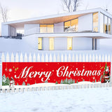 Merry Christmas Outdoor/Indoor Xmas Decorations - Party Banners For Porch, Railing, Fence & Yard - Festive Clearance