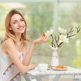 ,Artificial Flowers With Ceramic Vases,Faux Flower Arrangement,Affordable Luxury Artwork,Housewarming New Year Xmas Gift,Home Decor