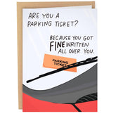 Funny Birthday Anniversary Valentine'S Day Card | Are You A Parking Ticket Pickup Line | Naughty Card For Husband Boyfriend Wife Girlfriend