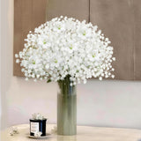 Baby Breath Artificial Flowers Bulk White, 15 Pcs Real Touch Faux Gypsophila Bouquets For Party Centerpieces,Wedding Arch, Diy Floral Arrangements, Event Decor, White