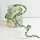 Vine String Lights, Green Leaf String Lights 16Ft 50 Led Battery Operated Artificial Garland Plant Vine Fairy Lights For