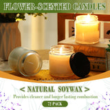 72 Pcs Mini Mason Jar Candles Favors Bulk 4 Oz Small Scented Jar Candles With Lids For Birthday Wedding Party Gift(Freesia, Gardenia, Lavender)