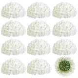 12Pcs Flower Balls For Centerpieces, White Hydrangea Wedding Flower Balls For Centerpieces, Faux Hydrangeas Floral Arrangements Bouquet For Table, Home, Wedding Decoration