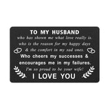 Valentine'S Day Card For Husband, Valentines Husband Gifts From Wife, I Love You Husband Wallet Card