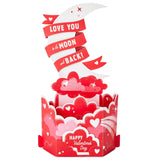 Hallmark Valentines Day Pop Up Card (Moon and Back) Paper Wonder 3D Card