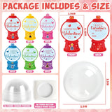 36 Pack Valentines Cards For Kids Diy Valentines Candy Cards With Bubble Gum Machine Design And Round Adhesive Shaker Pouches Classroom Exchange Gifts For Boys Girls School Party Favors