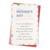 Funny Poem Mother'S Day Card For Daughter-In-Law, Romantic Mother'S Day Card From Mother In Law, Happy Mother'S Day To My Beautiful Daughter In Law