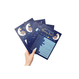 Moon Bear Boy Baby Shower Games - Bingo, Find The Guest, The Price Is Right, Who Knows Mommy Best - 25 Games Each, Printed Front And Back, 1 Game Per Side
