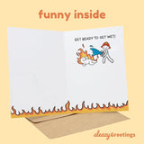 Silly Firefighter Funny Birthday Card For Him Or Her - Funny Anniversary Cards For Husband Or Wife - Naughty, Dirty, Inappropriate Valentine'S Day Card For Men Or Women - Is It Hot In Here Card