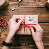 240 Pcs Thank You Shopping This Christmas Stickers,Cute Small Business Envelopes Stickers For Packages/Handmade Goods/Bags ,Christmas Theme Shop Seals