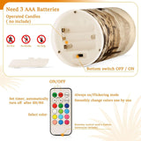 Western Desert Cowboy Flameless Candles With Remote Control And Timer, Adjustable Brightness Long Lasting Battery Operated Led Pillar Candles For Indoor Outdoor Party Home Decor, 2 Pack