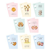 Classroom Valentines Day Cards, Funny Kids School Exchange Cards, Food Pun Mini Lunch Box Notecards Party Favors, Cute Small For Friends, Galentines, Pack 24 Cards (Punny Food Mini Cards - Pack Of 24 Cards)