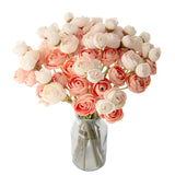 18 Pcs Artificial Silk Rose Flowers Persian Ranunculus Bouquet Asian Buttercup,Suitable For Core Decorations,Weddings,Home (Pink, 2)