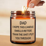 Christmas Gifts For Dad Gifts For Men Who Have Everything Funny Unique Personalized Gag Gift For Bonus Dad Stepdad Fathers Birthday Mens Gift Ideas From Kids Daughter Son, 9Oz Lavender Candle