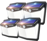 4 Pack 128 LED Solar Motion Sensor Lights IP65 Waterproof Wide Angle Security Lights