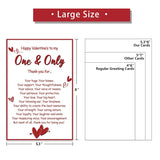 Valentines Day Card For Him Her, Happy Valentines Day Card For Husband Wife, Happy Valentine'S To My One And Only Thank You For...