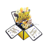 Pop Up 3D Birthday Card,Blank Greeting Card With Envelope, Birthday Gift For Him Dad Husband Son Women Kids Her