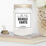You Nique Designs Smells Like Beagle Farts Soy Candle 8Oz - Dog Farts Candle Gifts For Beagle Lovers - Beagle Gifts For Women, Men - Beagle Dad, Dog Mom Presents (Lavender & Vanilla)