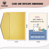 Funny Mother'S Day Card For Cat Mom, Cute Cat Mothers Day Card, Humorous Mother'S Day Card For Cat Lover Owner, Happy Mother'S Day Card From Cat