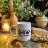 Christmas Dog Mugs, Merry Woofmas Christmas Dog Paw Coffee Mugs Gifts For Women Girls Dog Lovers, Holiday Drinking Party Mug For Table Decortaions, 11Oz Ceramic Cup