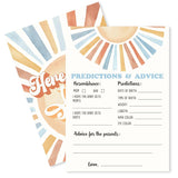 Sunshine Fill In Baby Shower Game Cards - Here Comes The Son - Baby Prediction & Advice Game For Boys - Baby Announcement Gender Reveal Baby Shower Party Activities For New Parents To Be - A01